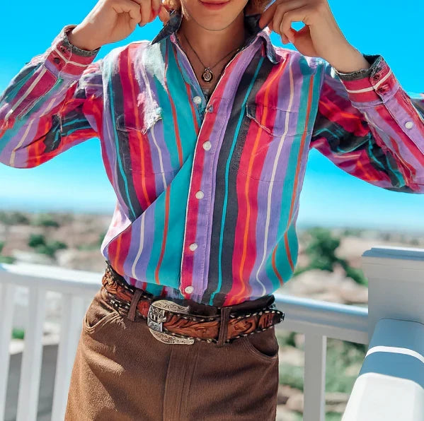 Chemise Homme Rayures Bloc, coloris Rouge