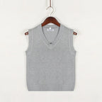Gilet Sans Manches Col V Sculpté Homme, coloris Gris