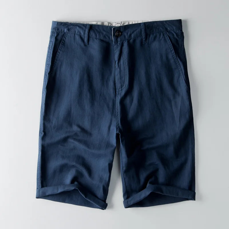 Short chino homme decontracte, coloris Bleu marine
