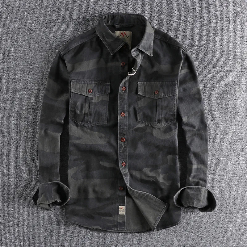 Chemise boutonnée homme, coloris Noir