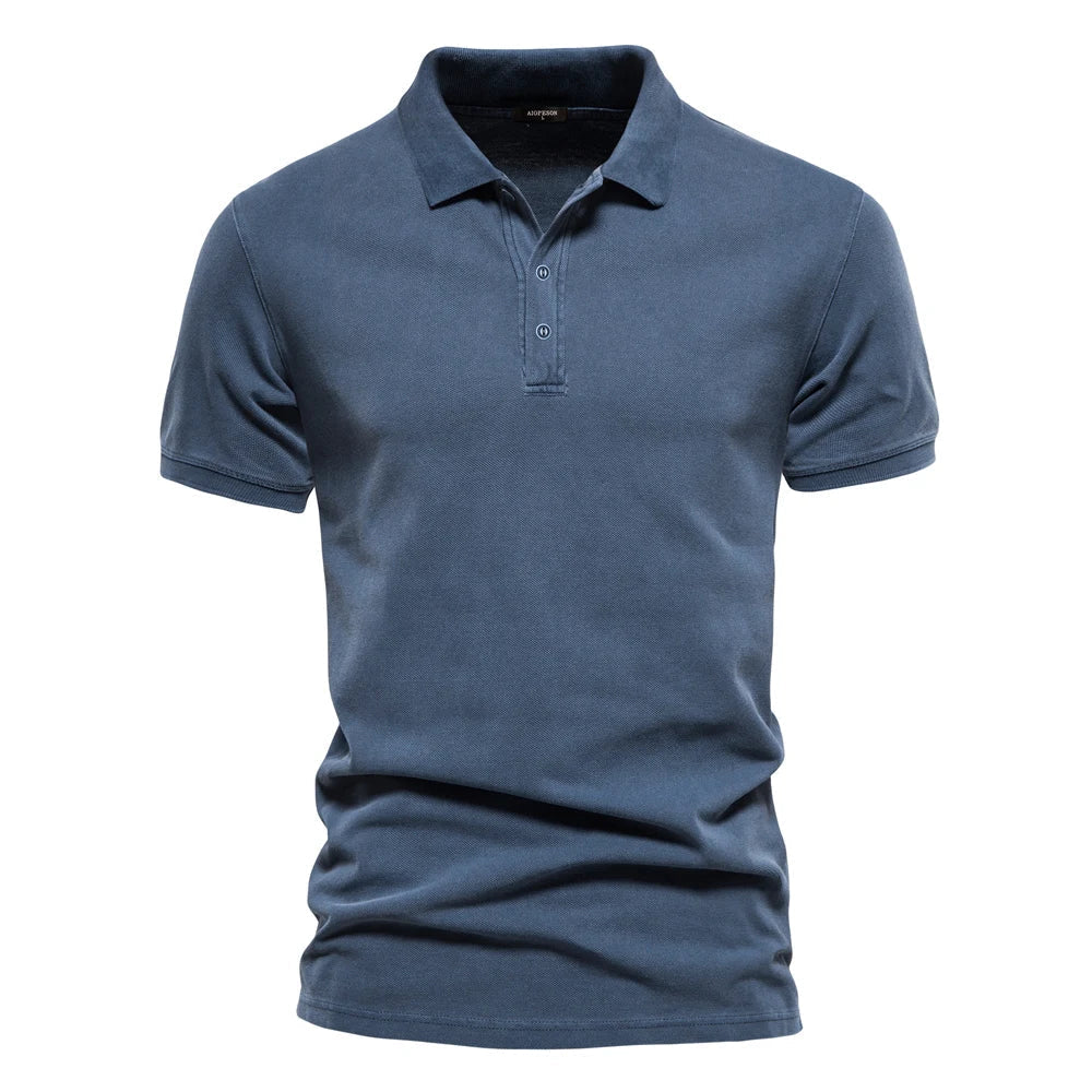 Polo Homme à Manches Courtes, coloris Bleu foncé