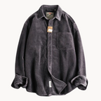 Chemise Boutonnée à Texture Côtelée pour Homme, coloris Prune
