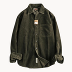 Chemise Boutonnée à Texture Côtelée pour Homme, coloris Vert