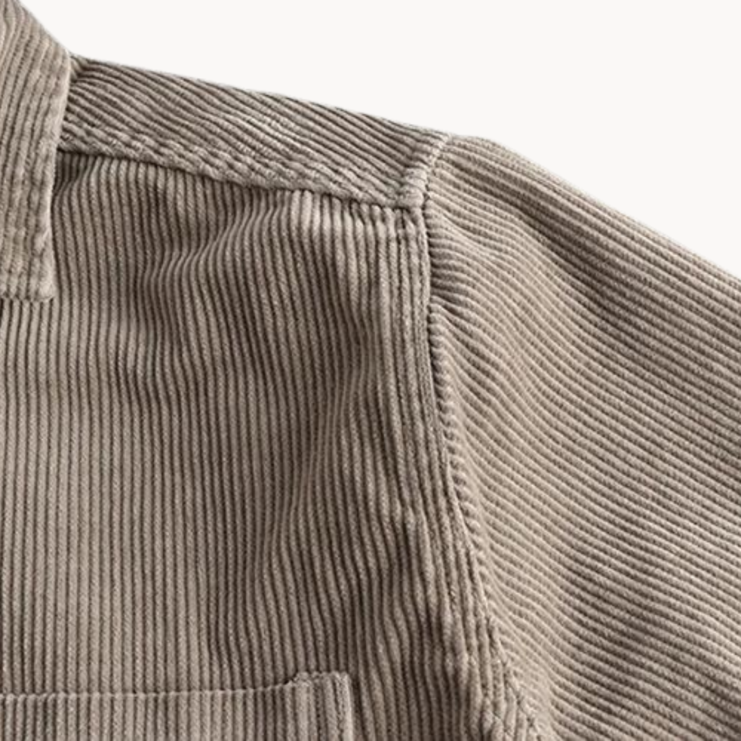 Chemise Boutonnée à Texture Côtelée pour Homme, vue 3