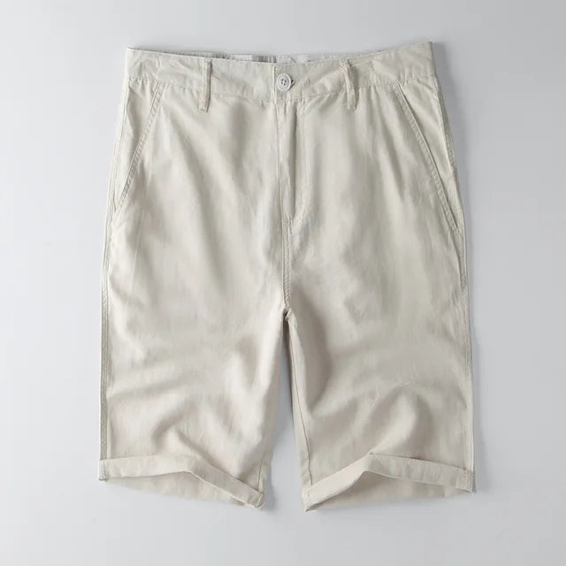 Short chino homme decontracte, coloris Blanc casse