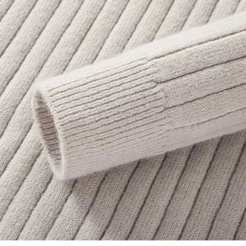 Pull Demi-Zip Côtelé Doux pour Homme, vue 4