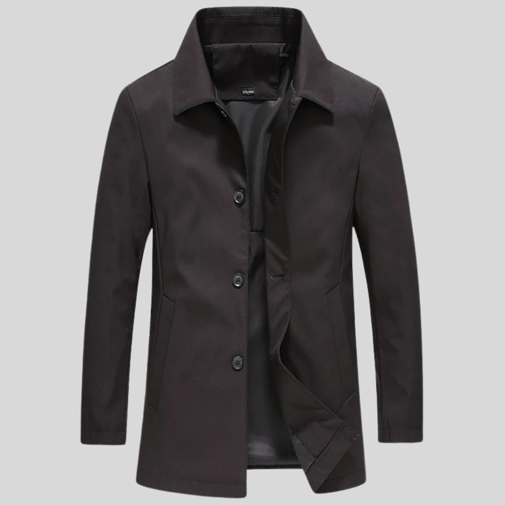 Manteau long pour homme, coloris Noir