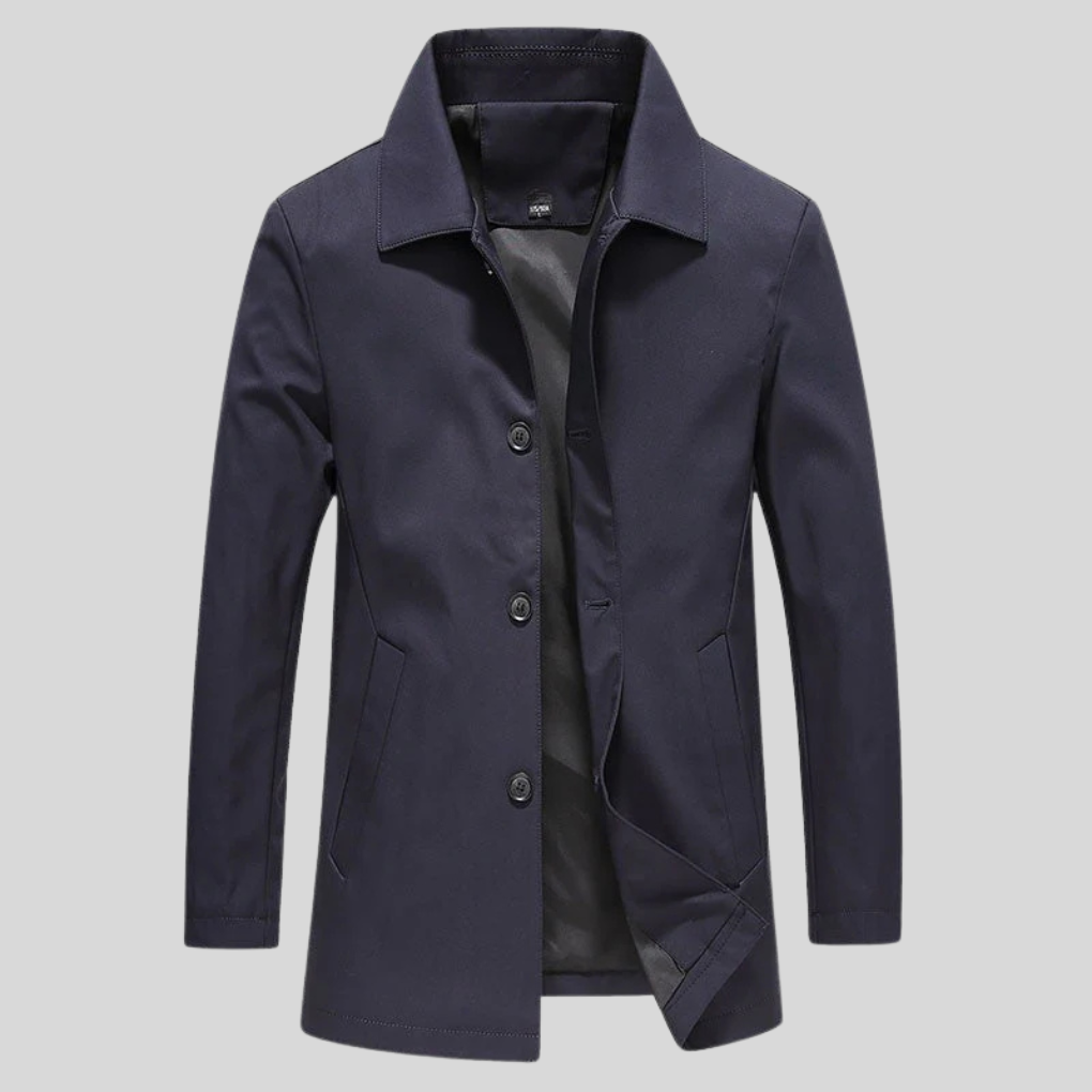 Manteau long pour homme, coloris Bleu