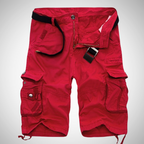 Short cargo homme, coloris Rouge