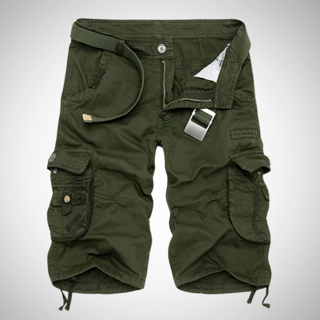 Short cargo homme, coloris Vert armée