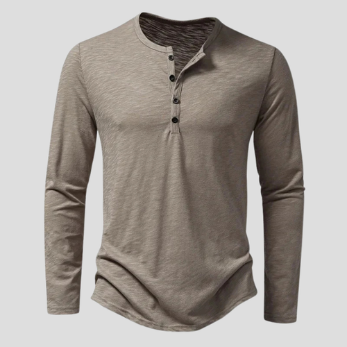 Chemise à manches longues pour homme, coloris Kaki