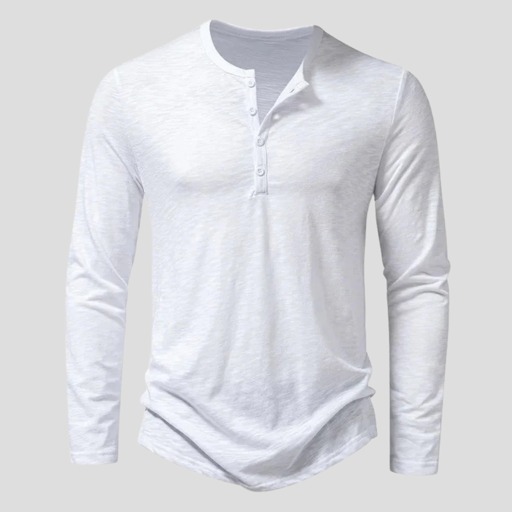 Chemise à manches longues pour homme, coloris Blanc