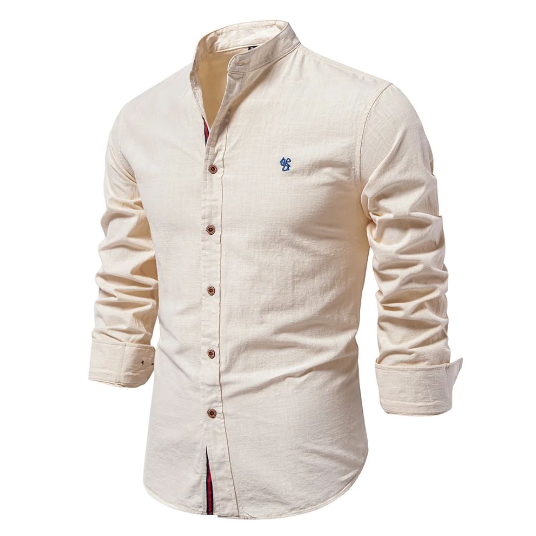 Chemise en Coton pour Homme, coloris Beige