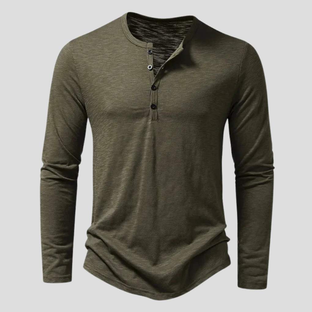 Chemise à manches longues pour homme, coloris Vert