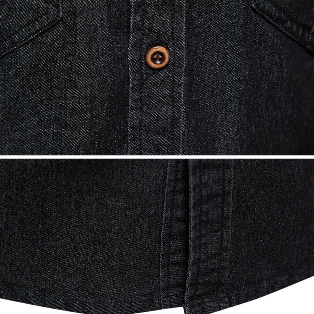 Chemise Homme en Jean Coupe Slim, vue 7