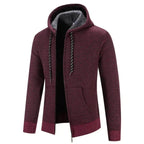 Hoodie Homme Doublé de Polaire, coloris Rouge
