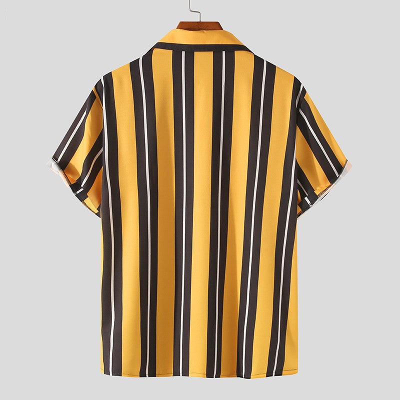 Chemise d’été décontractée pour homme, coloris Jaune, vue 4