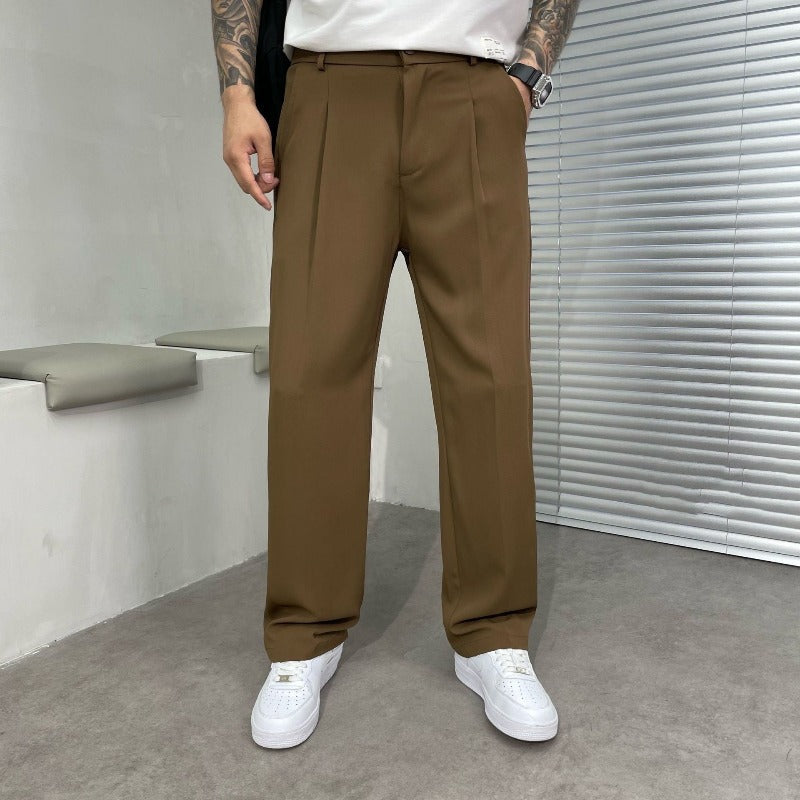 Pantalon Homme à Jambes Larges, coloris Brun