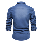 Chemise Homme en Jean Coupe Slim, vue 5