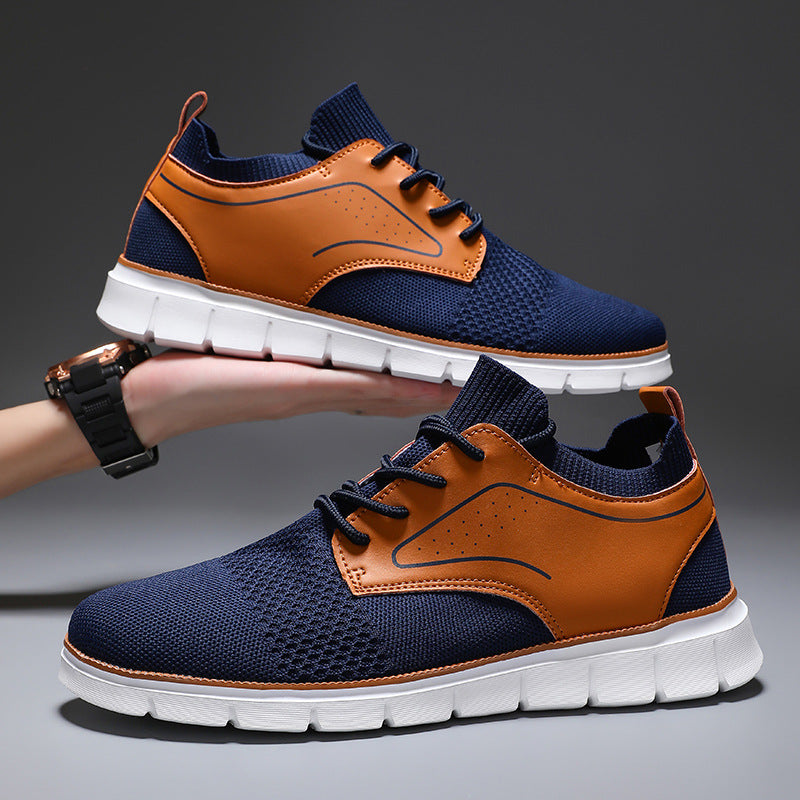 Baskets homme lacets, coloris Bleu