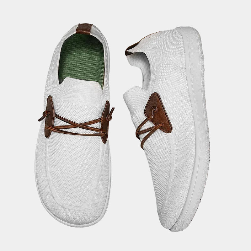 Baskets homme à enfiler, coloris Blanc pur