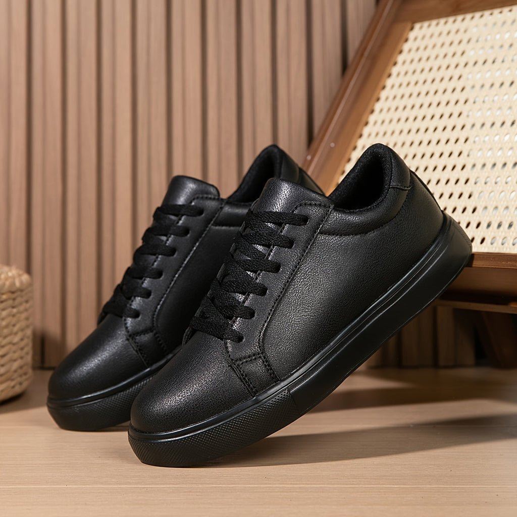 Baskets homme à lacets blanches, coloris Noir