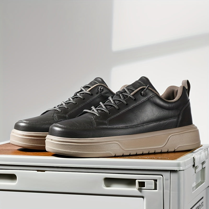 Baskets homme à lacets bout fermé, coloris Gris fonce