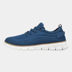 Baskets homme à lacets maille, coloris Bleu