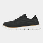 Baskets homme à lacets maille, coloris Noir