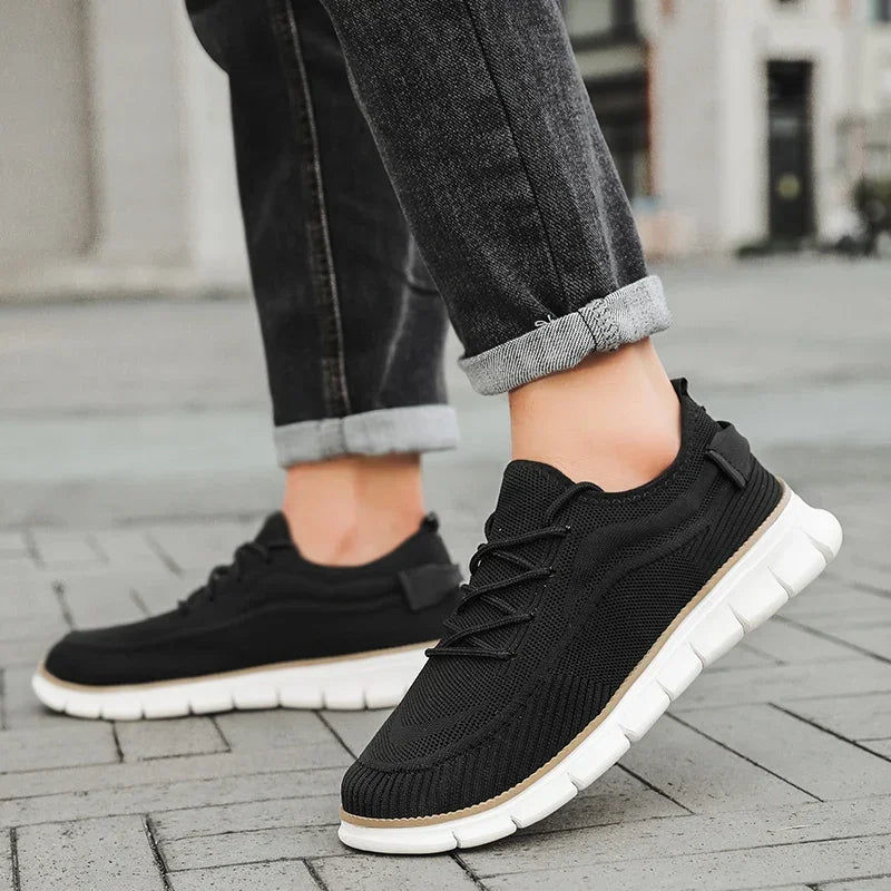 Baskets homme à lacets maille, vue 4