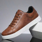 Baskets homme basses à lacets, coloris Marron