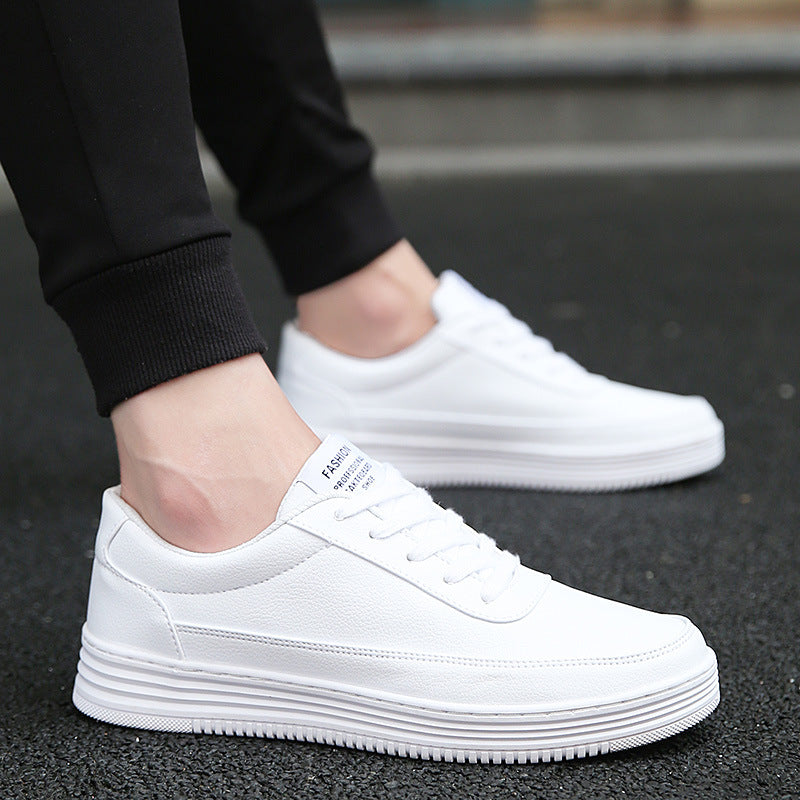 Baskets homme bout arrondi, coloris Blanc