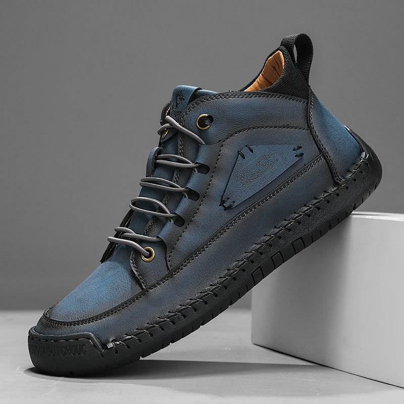 Baskets homme montantes surpiquées, vue 6