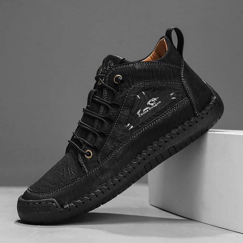 Baskets homme montantes surpiquées, vue 7