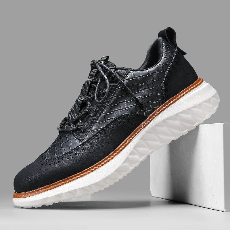 Baskets homme perforées, coloris Noir