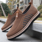 Baskets homme sans lacets semelle épaisse, coloris Marron