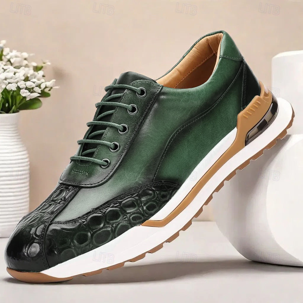 Baskets homme semelle épaisse, coloris Vert