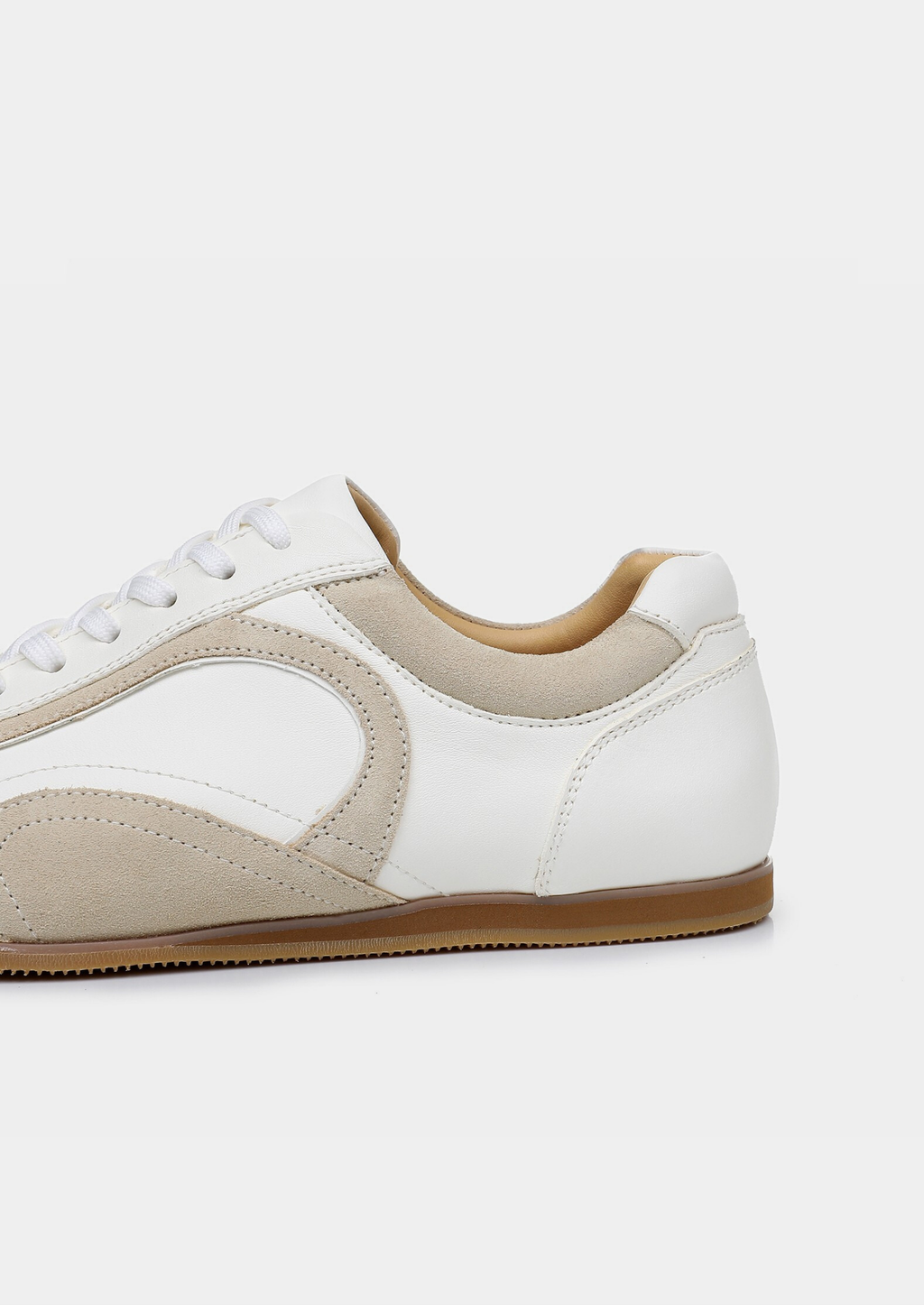 Baskets homme semelle plate, coloris Blanc, vue 4
