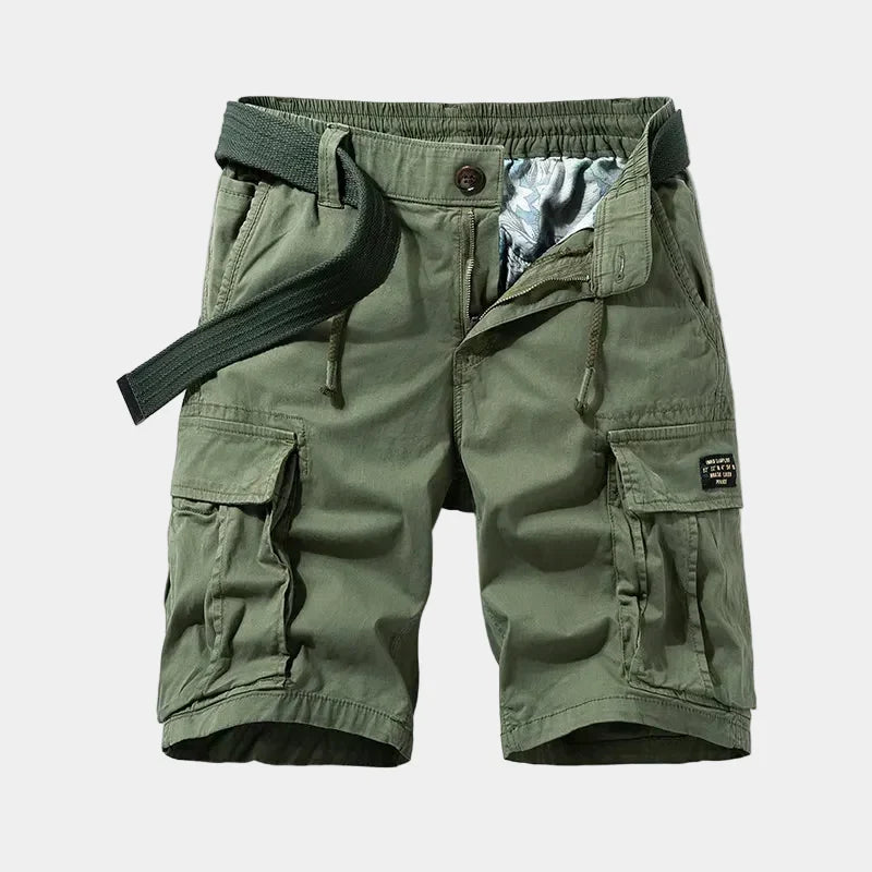 Bermuda cargo homme, coloris Vert militaire