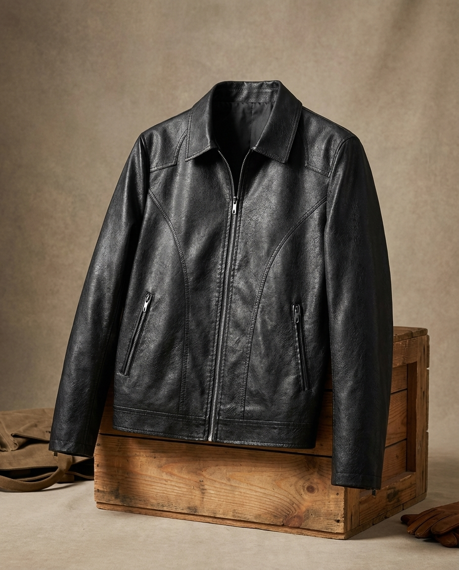 Blouson homme zippé col classique, vue 3