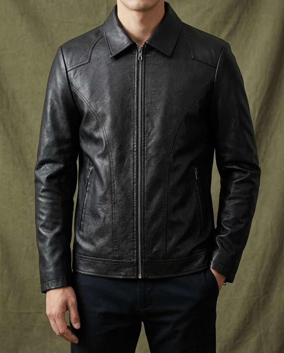 Blouson homme zippé col classique, vue 5