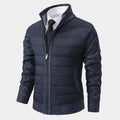 Blouson homme zippé matelassé, coloris Bleu