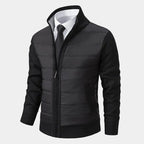 Blouson homme zippé matelassé, coloris Noir