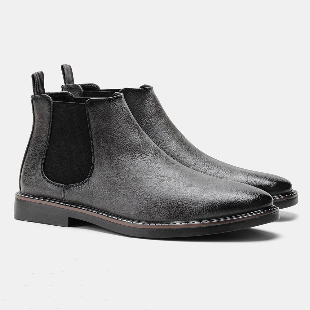 Bottines Chelsea homme à enfiler, coloris Gris