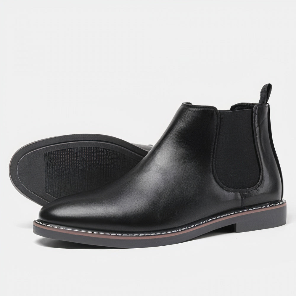 Bottines Chelsea homme à enfiler, coloris Noir