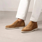 Mocassins homme tige montante, coloris Kaki