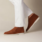 Mocassins homme tige montante, coloris Marron