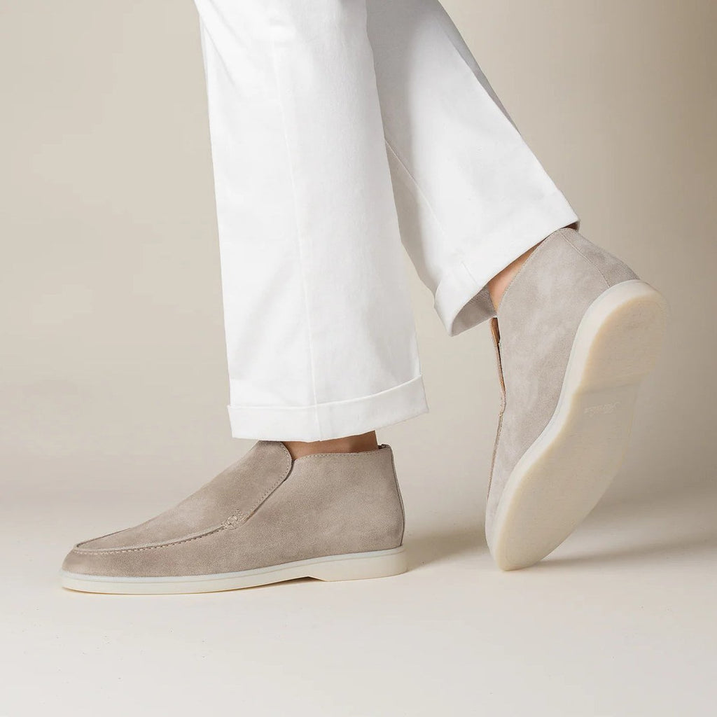 Mocassins homme tige montante, coloris Gris