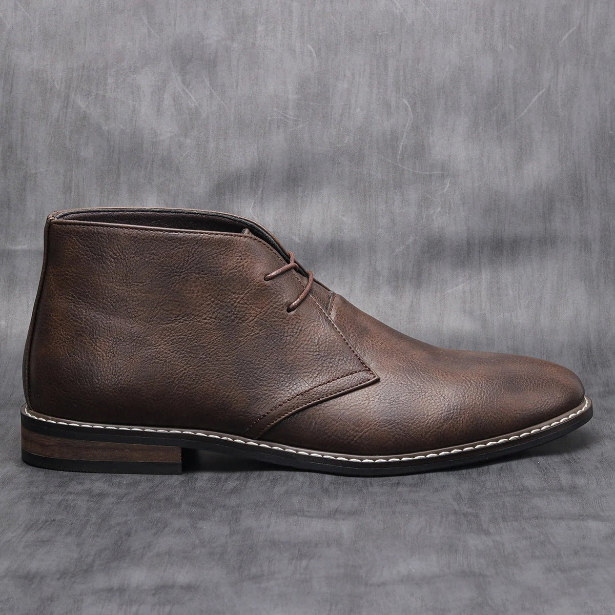 Bottines homme à lacets, coloris Marron foncé, vue 4