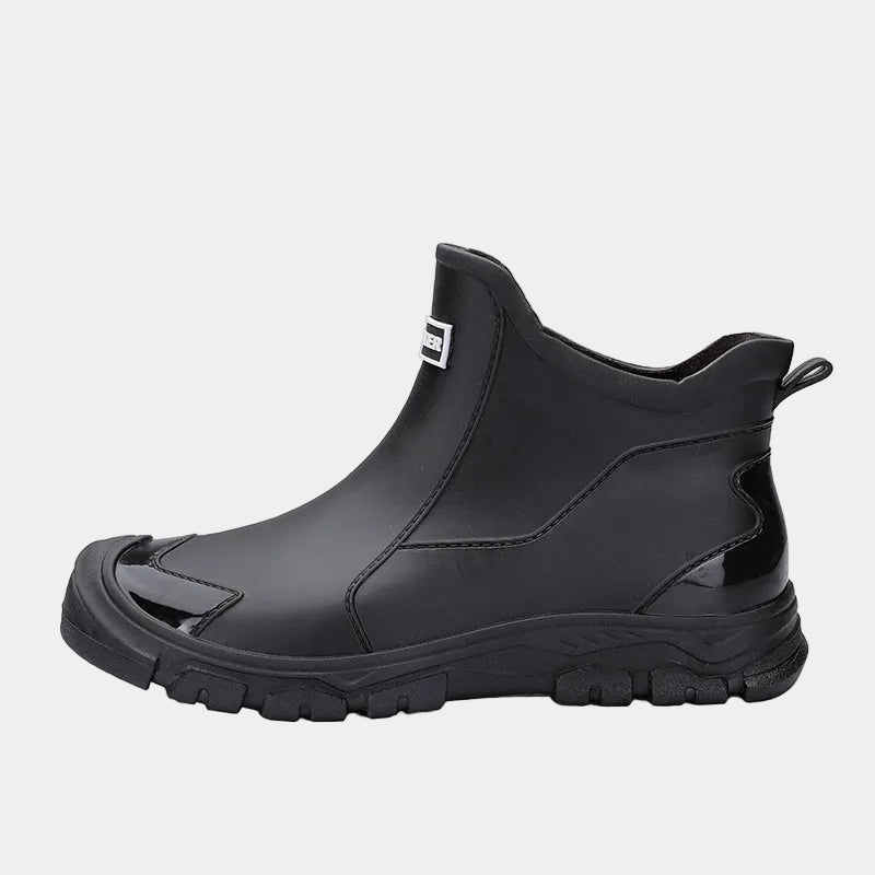 Bottines homme semelle crantée, coloris Noir
